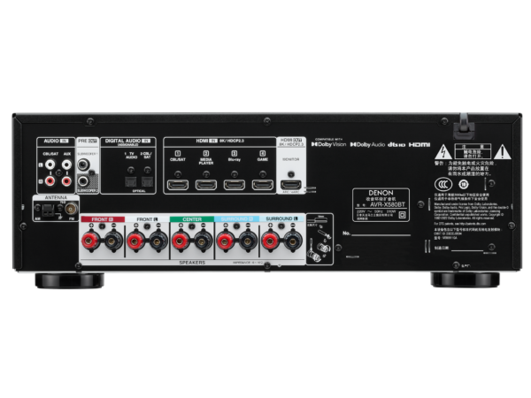 Denon AVR-X580BT - 5.2 Channel 8K & 3D Audio Experience AV Receiver