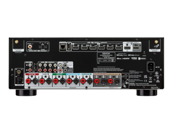 Denon AVC-X3900H 9.4 Ch. 105W 4K/8K Dolby Atmos AV Amplifier Powered by HEOS
